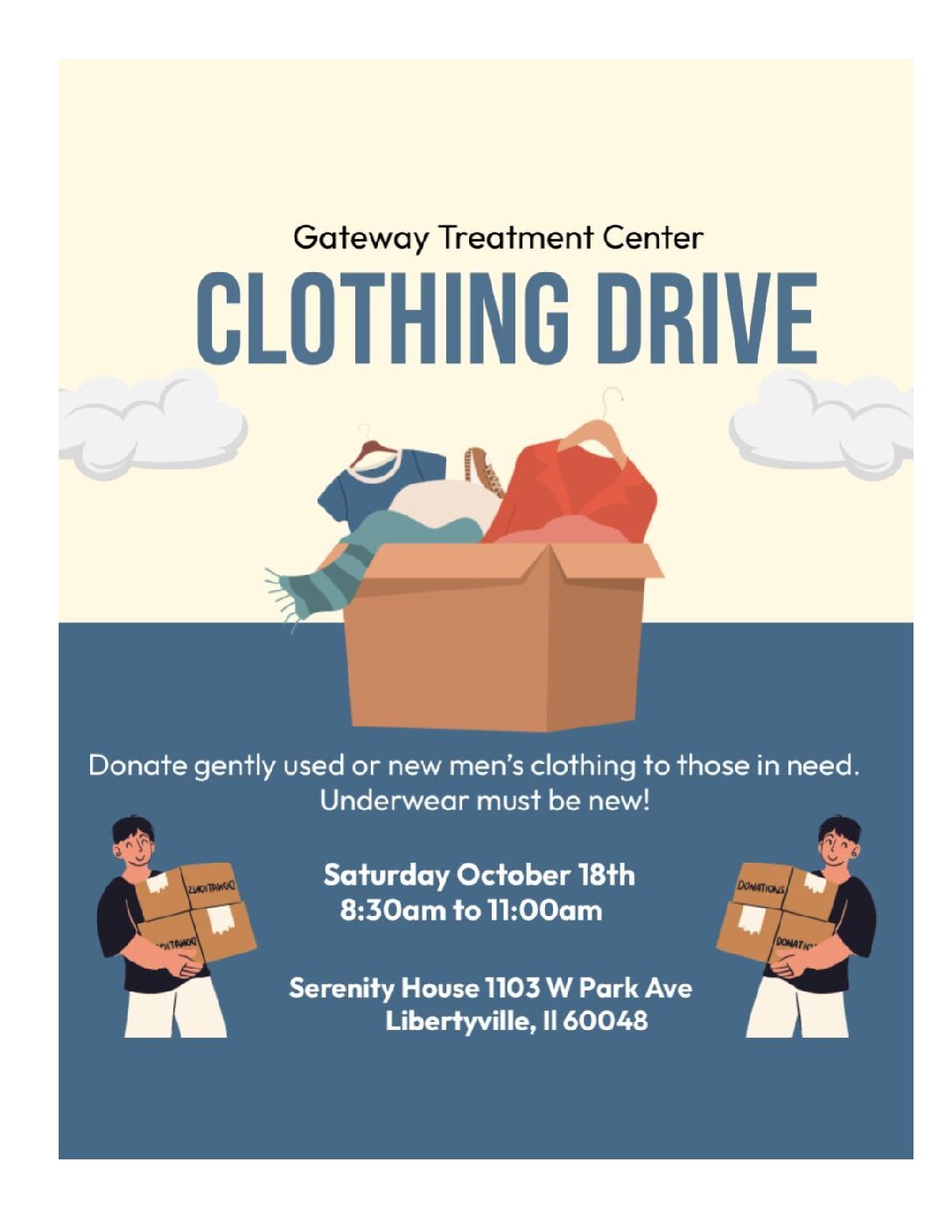 Gateway Treatment Center Clothing Drive
