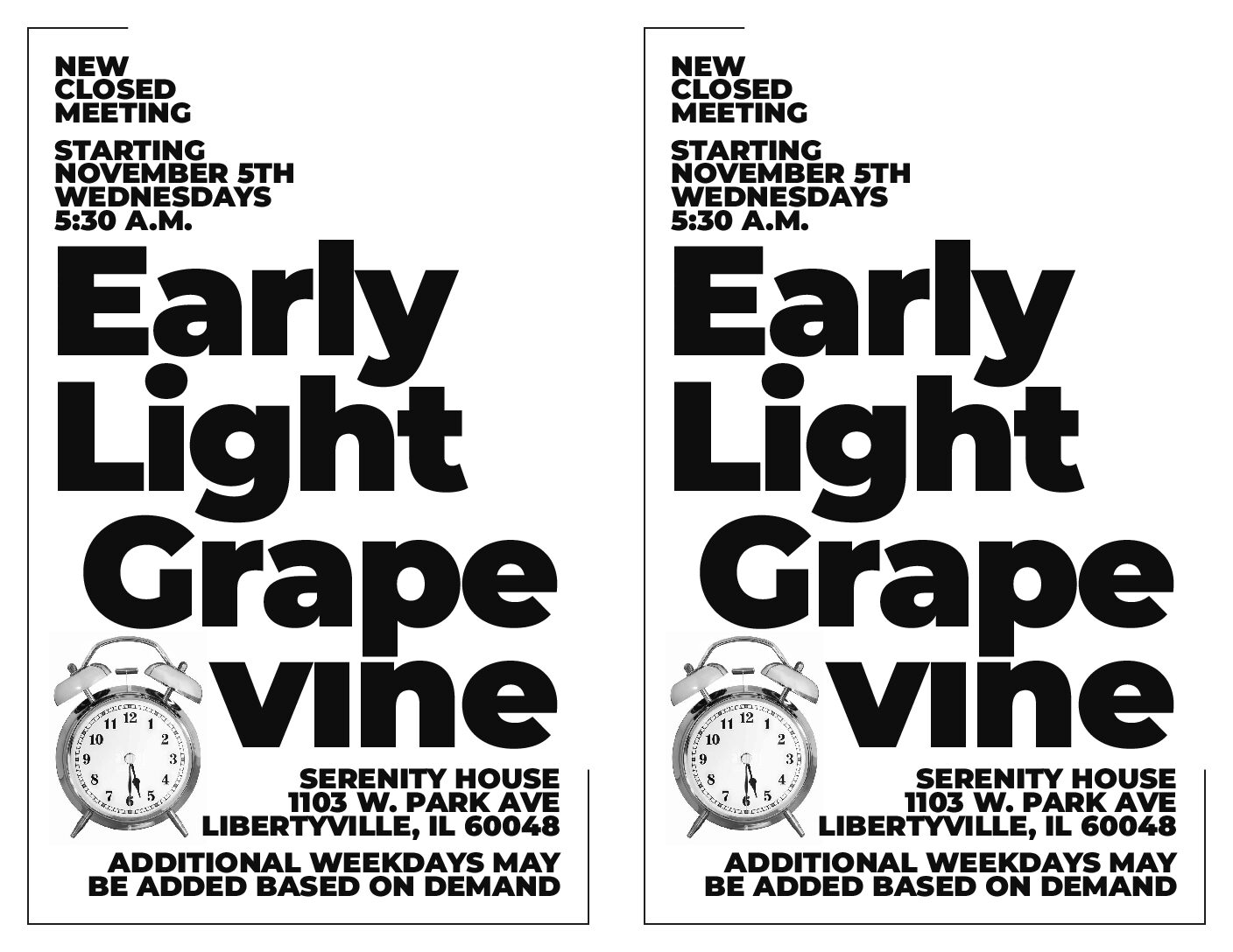 New Early-Light-Grapevine-Meeting