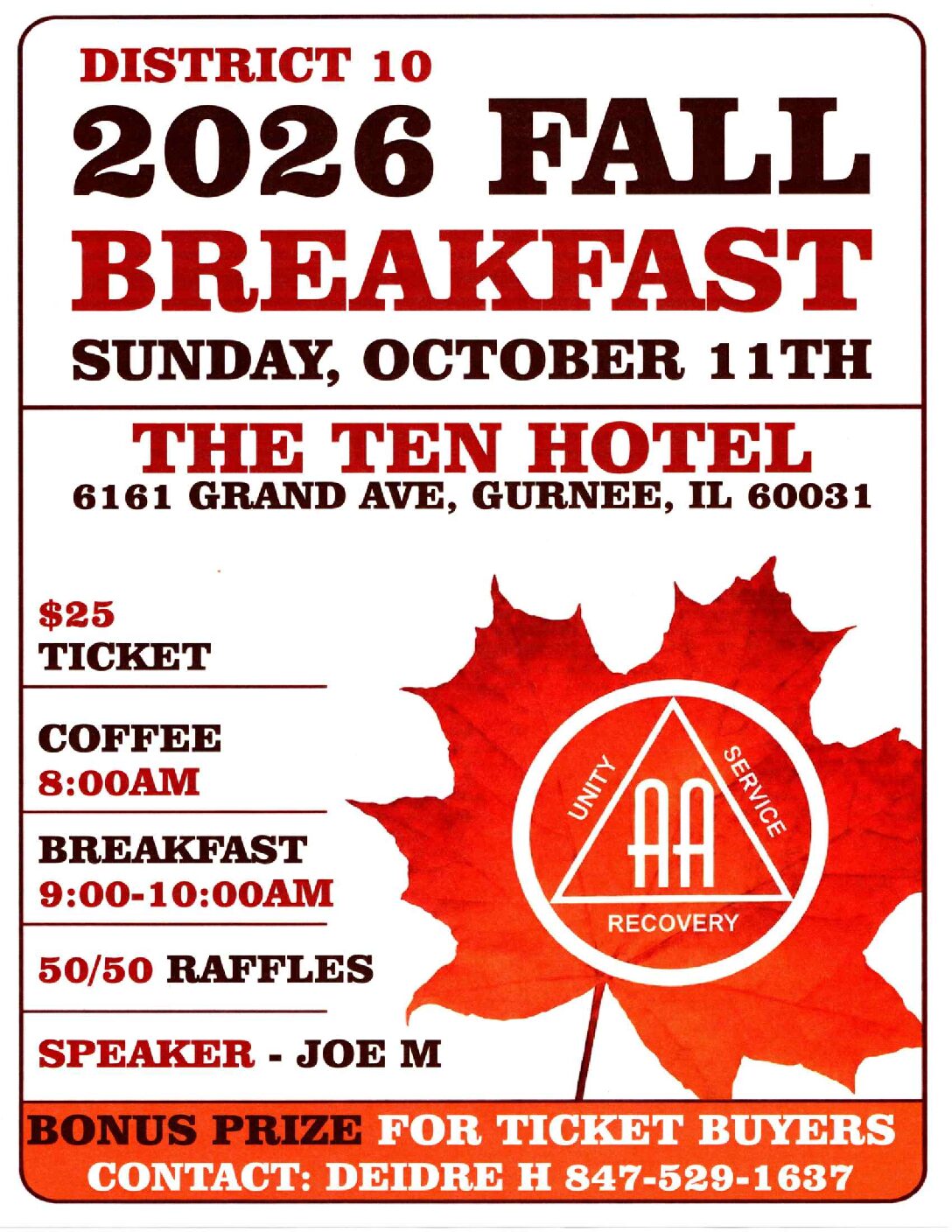 District 10 2026 Fall Breakfast